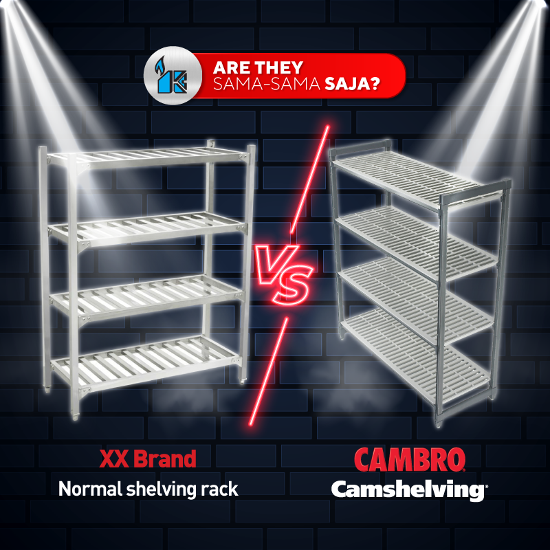 Cambro Camshelving vs Normal Shelving Rack - Are They Sama Sama Saja?