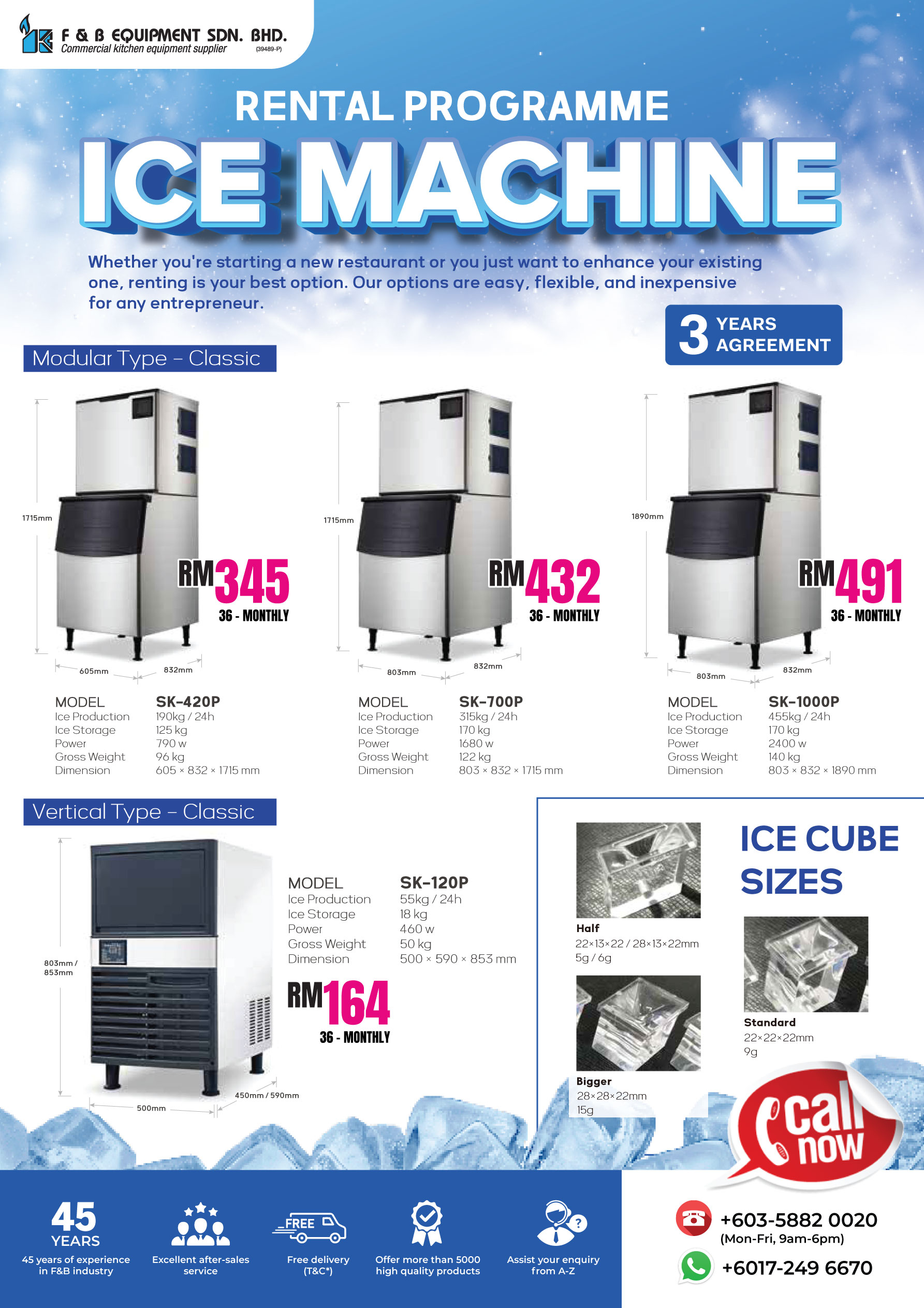 Ice Maker Rental Programme