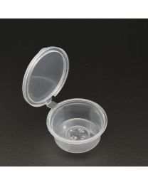 1.5oz 1-compartment Hinged Lid PP Sauce Cup PP