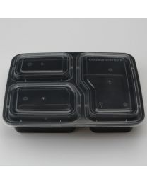 6888-1 3-compartment PP Food container with Lid