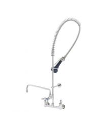 T&S B-0133A12B08C Easyinstall Pre-Rinse With 8" Center, 12" Add-On Faucet, Wall Bracket & Jetspray Valve