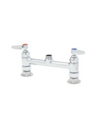 T&S B-0220LN Deck Mixing Swivel Base Faucet - 8" Centers Without Swing Nozzle