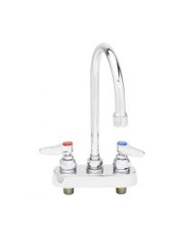 T&S B-1140 3-1/2" Center Workboard Faucet Come With Swivel Gooseneck & Lever Handle