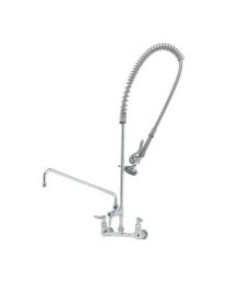 T&S B-133-ADF16-B Easyinstall Pre-Rinse With 8" Center,16" Add-On Faucet & Wall Bracket