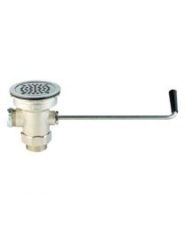 T&S B-3950 Twist Waste Valve With 3 1/2" Sink Opening & 2" Drain Hole Includes 1 - 1/2" To 2"