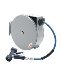 T&S B-7222-C02 30ft Enclosed Epoxy Coated Steel Hose Reel With 3/8 I.D. & Rear Trigger Water