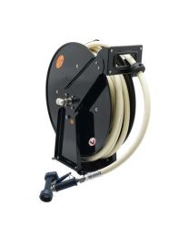 T&S B-7245-03 50ft Open Epooxy Coated Steel Hose Reel With 3/4 I.D. & Rear Trigger Water Gun