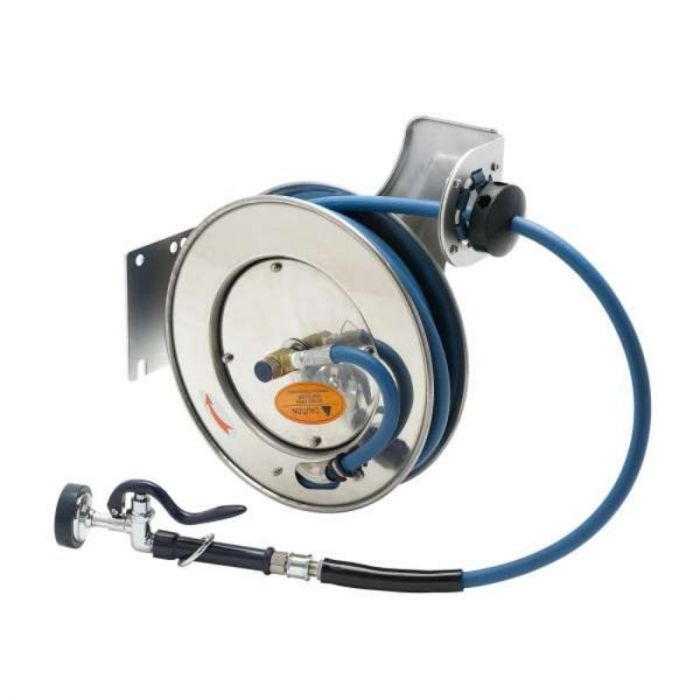T&S B-7132-01 35ft Stainless Steel Open Hose Reel With 3/8 Id