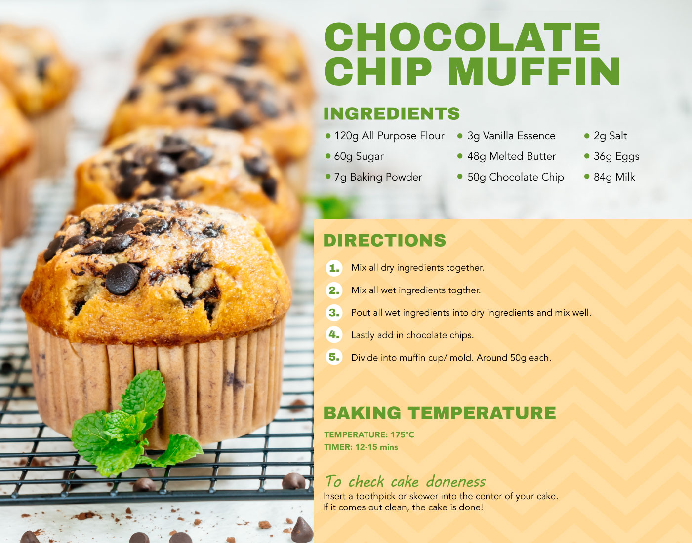 F&B Equipment - Chocolate Chip Muffin Recipe