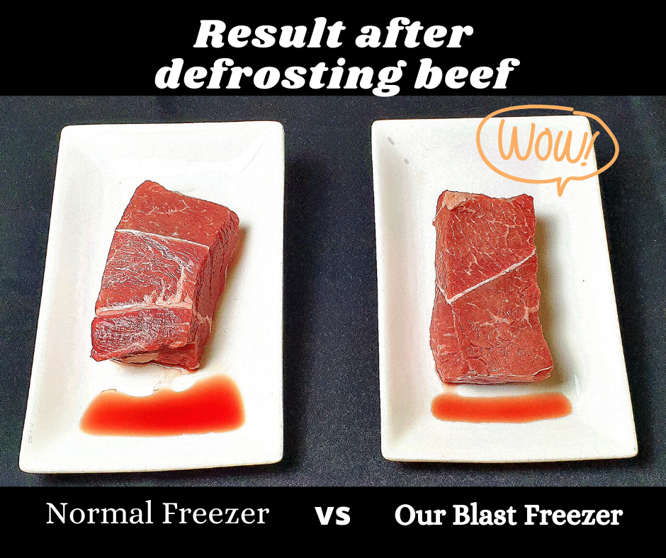 Blast Freezer: Result After Defrosting (Beef)
