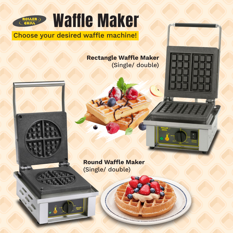 Round / Rectangle Waffle Makers - Roller Grill